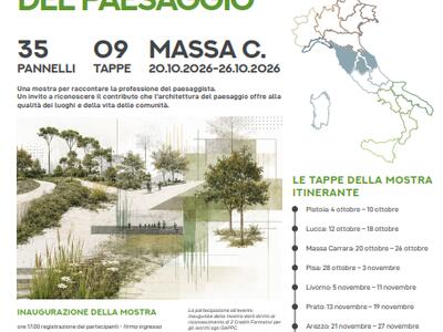 Conferenza di presentazione e Mostra itinerante “Progetti di Architettura del Paesaggio” dal 20 al 26 ottobre 2026