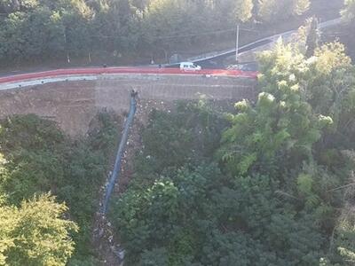 Messa in sicurezza la frana della Palatina a Montignoso