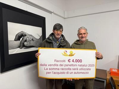 Il Panettone che si fa Strada, 4.000 euro per il nuovo mezzo della Solidarietà la cooperativa sociale L’abbraccio ringrazia per le tantissime adesioni.