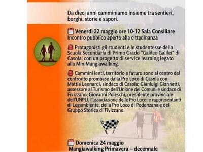 Casola in Lunigiana si prepara a celebrare il decennale della Mangiawalking con l’edizione primaverile in programma il 24 maggio.