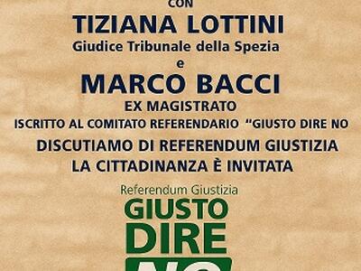"Giusto dire No", A Tresana domenica 15 febbraio incontro con i magistrati Bacci e Lottini