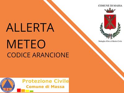 Comune di Massa: Avviso allerta meteo-codice arancione per domenica 26 luglio