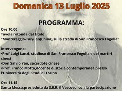 Celebrazione di San Francesco di Fogolla, sando della diocesi apuana, a Montereggio