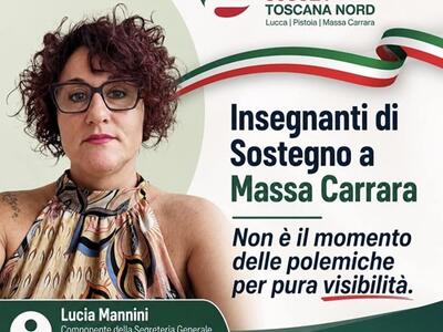 Sostegno a Massa Carrara, CISL Scuola Toscana Nord: «Nessun taglio. Servono serietà, dati e risposte concrete, non allarmismi»