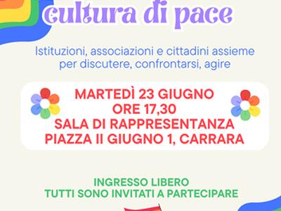 Un tavolo per una cultura di pace. Martedì 23 giugno il primo incontro in Comune