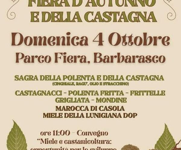 Sviluppo del territorio e tipicità: la Provincia presente alla Fiera d’Autunno e della Castagna di Barbarasco