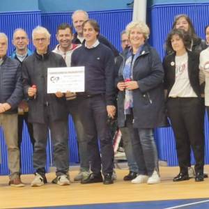 foto di gruppo inaug. impianto audio palazzetto