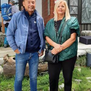 Mangialonga della prevenzione 2025 - Da sinistra Antonio Valenti Presidente nausicaa, Roberta Crudeli Vice Sindaca